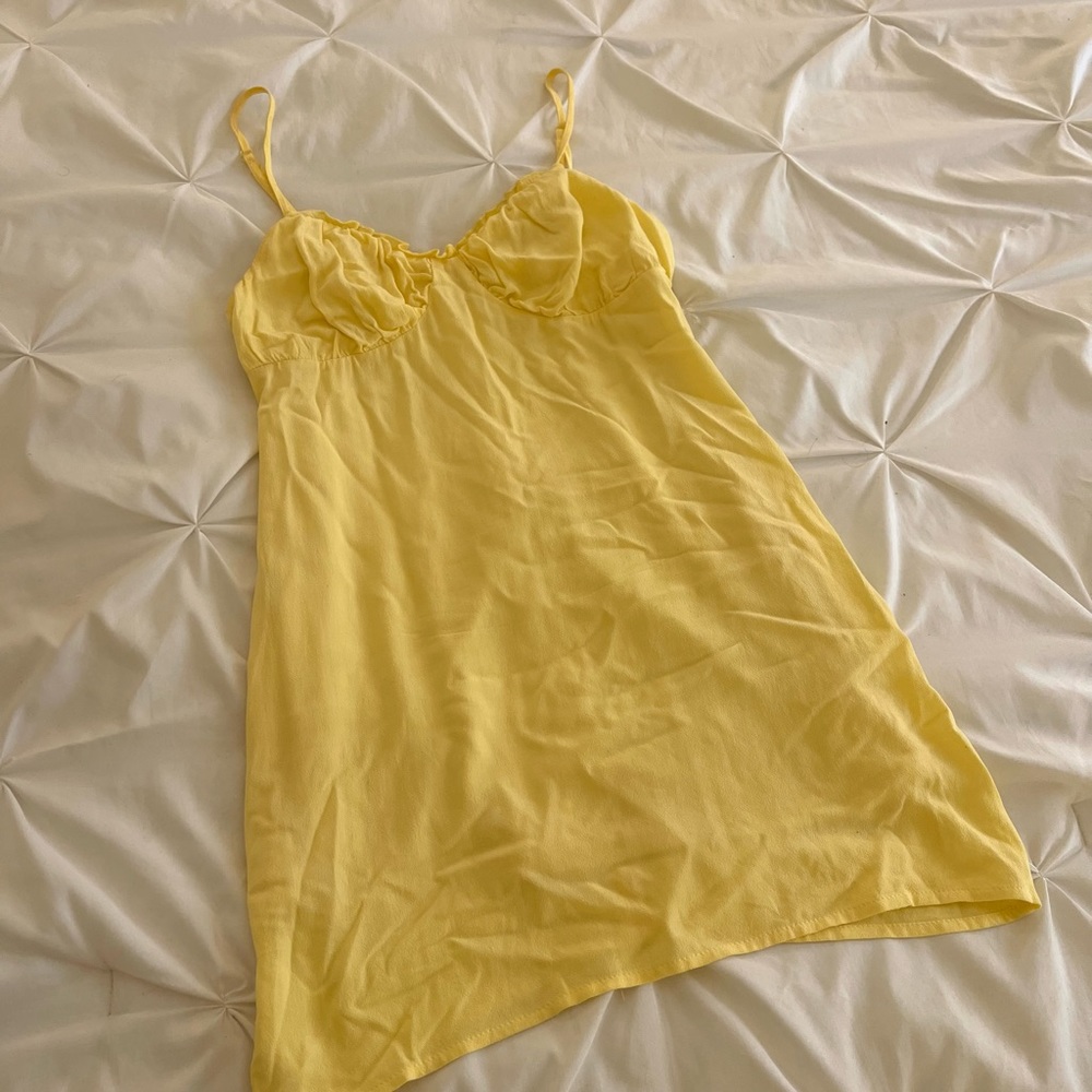 Yellow Pacsun babydoll mini dress